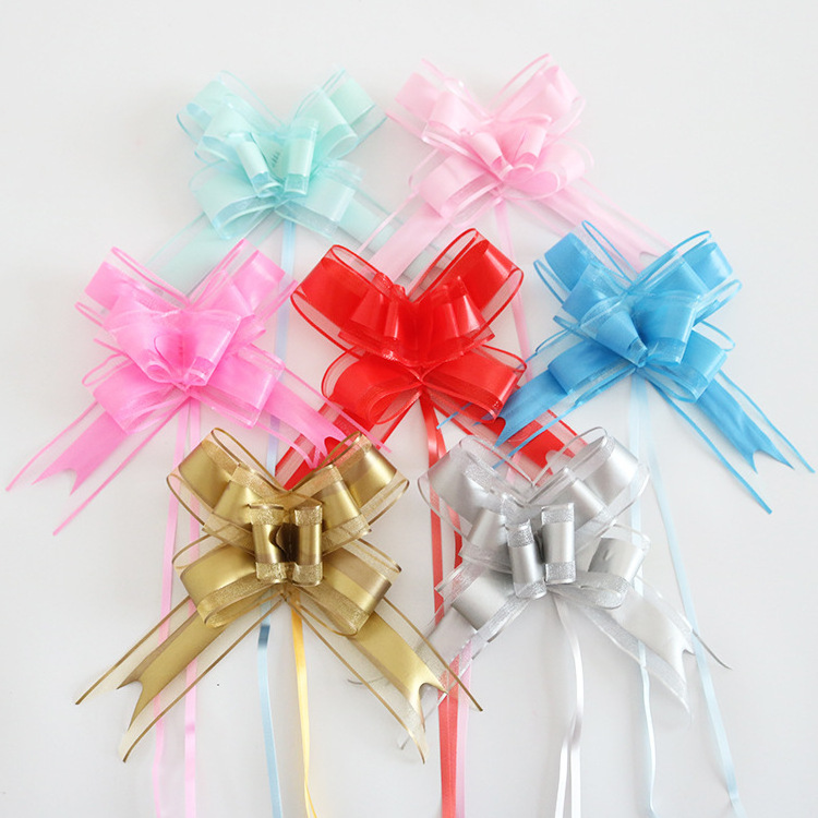 New Arrival Wedding Accessories Ribbons Gift Ribbon Pull Bow Gift Wrapping Material Christmas Gifts Ornament Organza Ribbon Bow