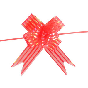 New Arrival PP Gift Ribbon Pull Bow Gift Wrapping Accessories Christmas Gifts Box and Trees Ornament Organza Ribbon Bow