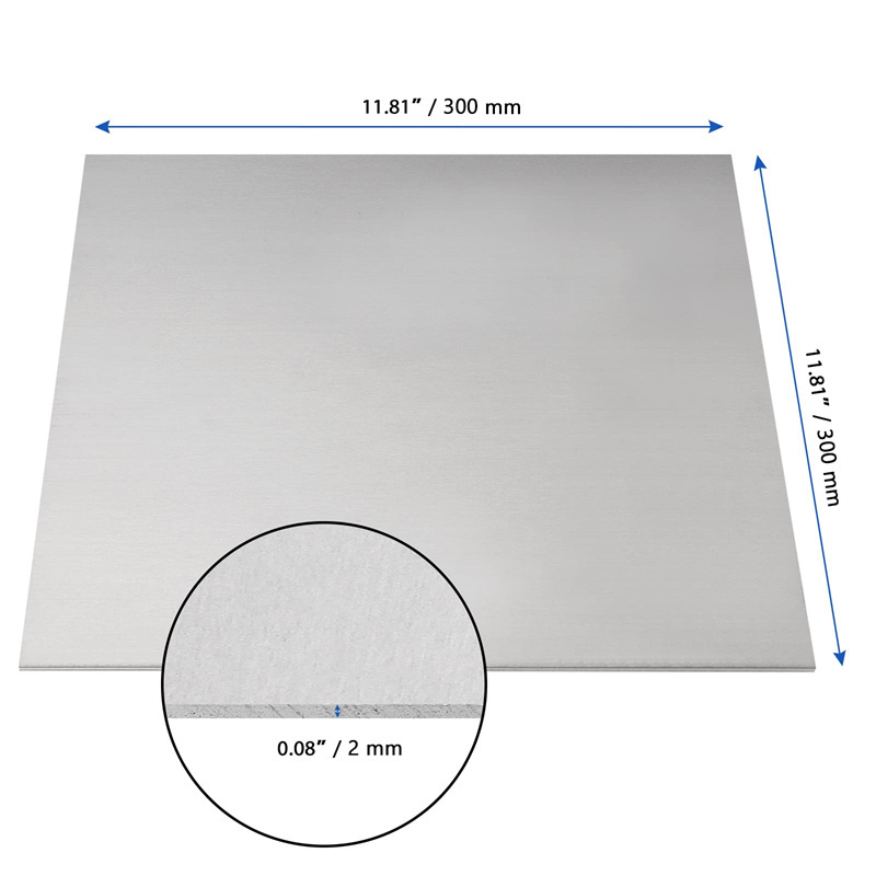 6061 T6 Aluminum Sheet Inely Polished And  Deburred Metal 8 x 8 x 5/16 Inch Flat Plain Plate Panel Aluminum Sheet Plate