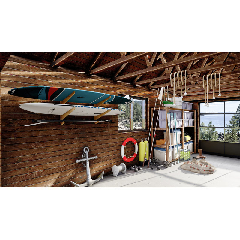 Bamboo 2 Paddleboard Wall Mounted Rack