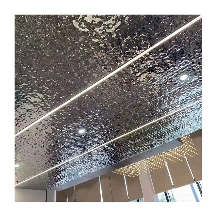 Decorative Stainless Steel Sheet Stamped/Water Ripple Effect for Ceiling Decoration