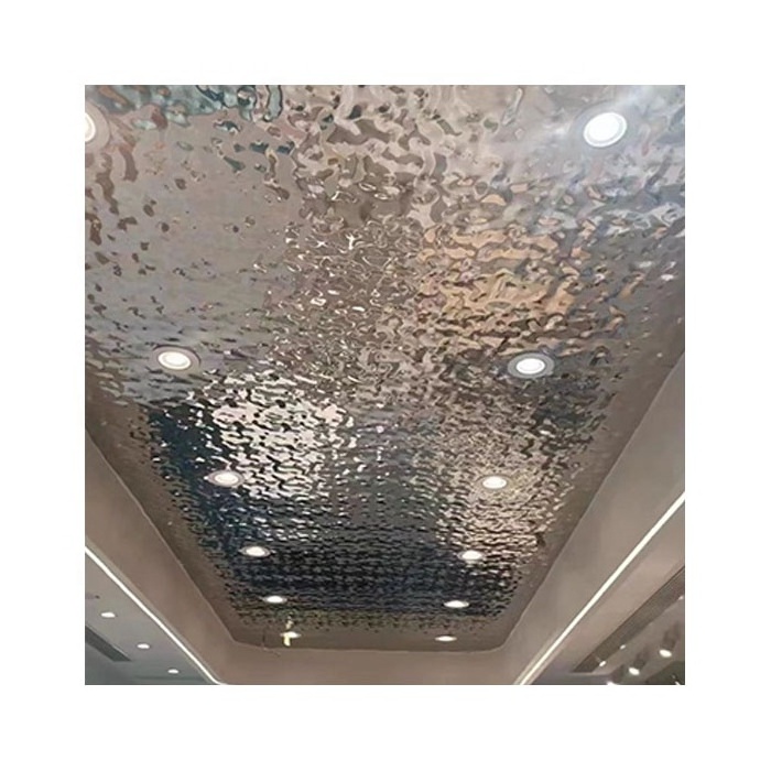 Decorative Stainless Steel Sheet Stamped/Water Ripple Effect for Ceiling Decoration