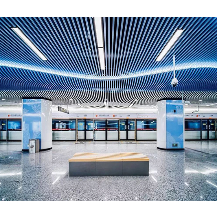 Factory processes custom ceiling panels in a variety of modern design styles