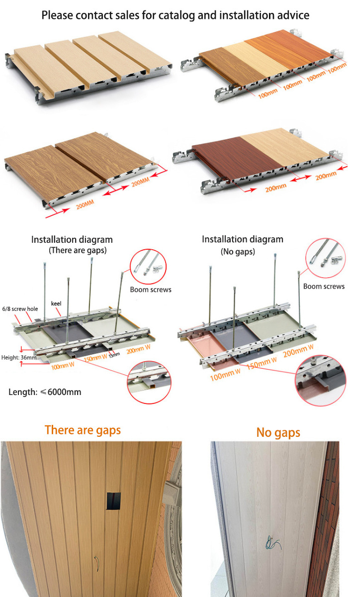 Embedded/clip-in Aluminum Tile Roof False Ceiling Design Aluminum Strip Suspended Ceiling