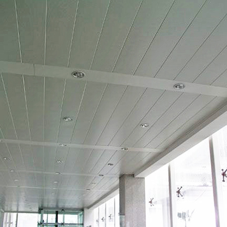 Embedded/clip-in Aluminum Tile Roof False Ceiling Design Aluminum Strip Suspended Ceiling