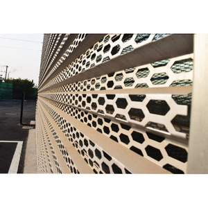 perforation Aluminum Slat Wall  Cladding Battens Aluminum Great Wall PlateMetal Cladding Fluted Wall Panel