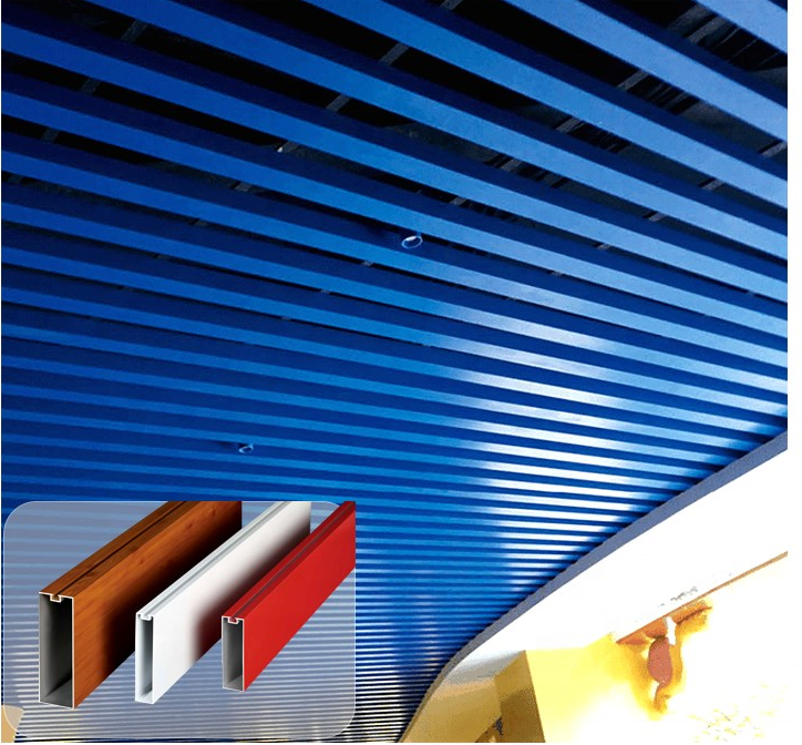 Low Cost Rectangular Aluminum Metal Material U-shaped Tube False Ceiling Panels