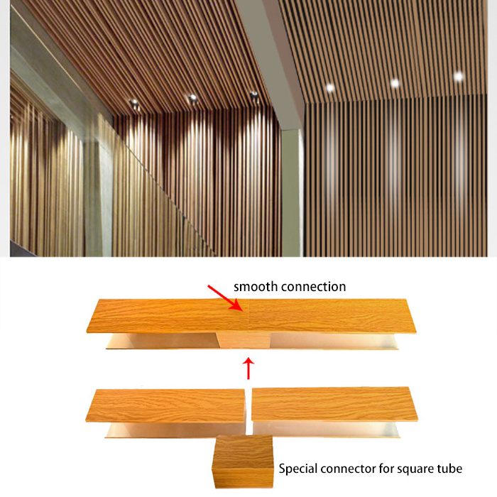 Wall Covering Panel Modern Metal Building Decoration Material Aluminum Curved Baffle Ceiling