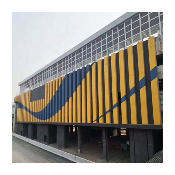 Aluminum tube profiles Gradient UV Printing Pattern louver facade curtain wall