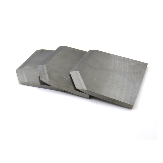 stainless steel fiber rubber cutting tungsten carbide machine cutter square cemented carbide nut cutting blade