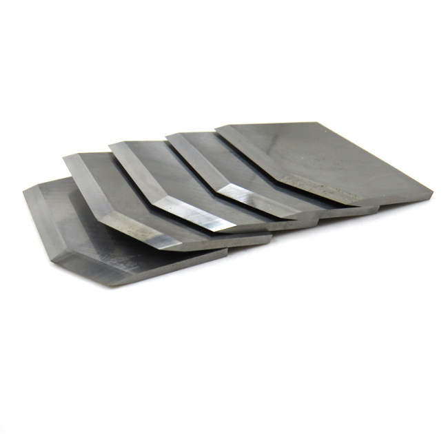 stainless steel fiber rubber cutting tungsten carbide machine cutter square cemented carbide nut cutting blade