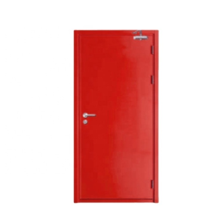 U L EN1634 factory direct supply 1 hour Steel Fire doors ,fire rated one and half door with kick plate for hospital