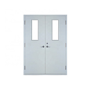 U L EN1634 factory direct supply 1 hour Steel Fire doors ,fire rated one and half door with kick plate for hospital