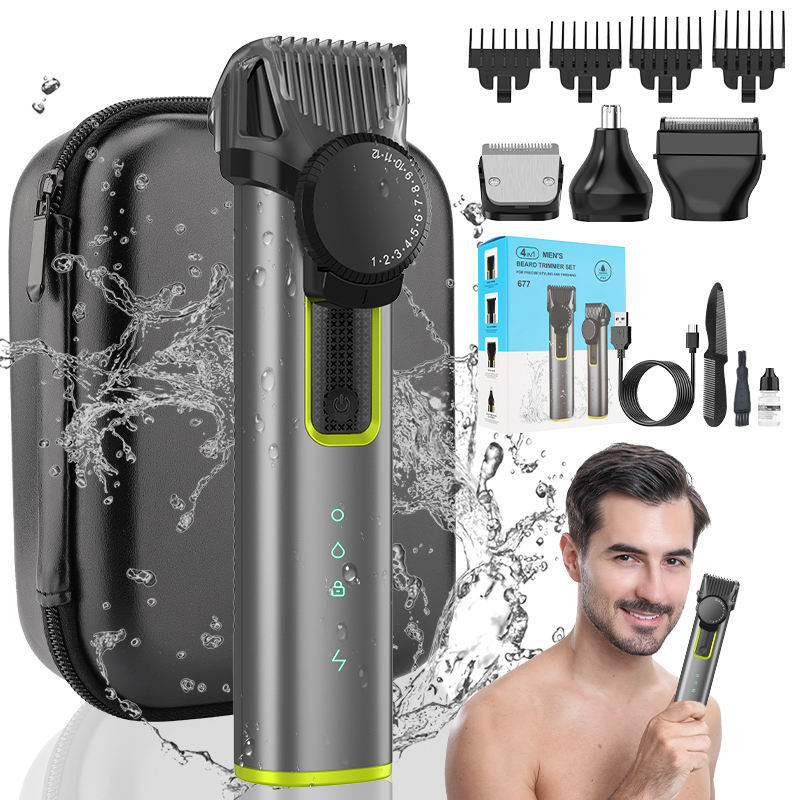 4 in 1 Rechargeable cordless electric hair Shaver Nose trimmers kit hair clipper set for men,professional hair trimmer clipper