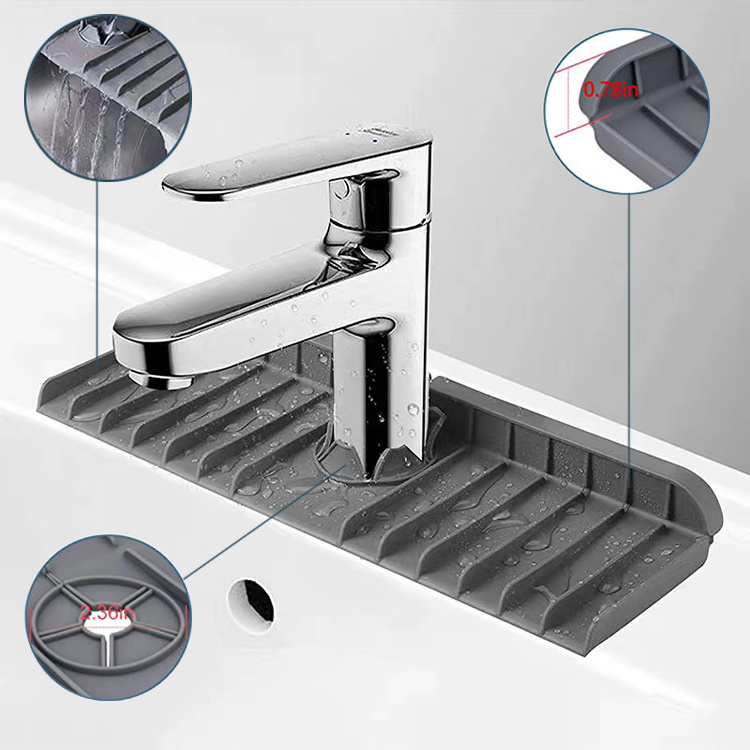 Silicone Sink Faucet Splash Guard Faucet Absorbent Mat Silicone Faucet Mat For kitchen sink