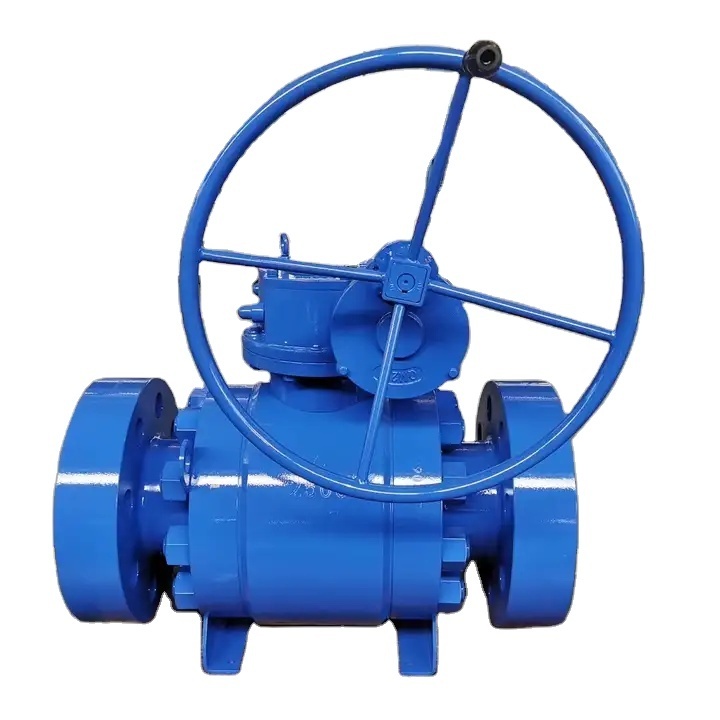 Full Bore 8inch Flanged Forged Split Body  API6D A105 Gear Box Operated Metal Seat Ball Valve for  Petroleum Industry