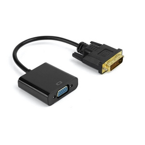 Support 1080P  24+1 Pin Male to VGA 15Pin Female Cable Video Converter for monitor dvi to vga Adapter