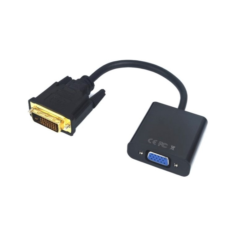 Support 1080P  24+1 Pin Male to VGA 15Pin Female Cable Video Converter for monitor dvi to vga Adapter