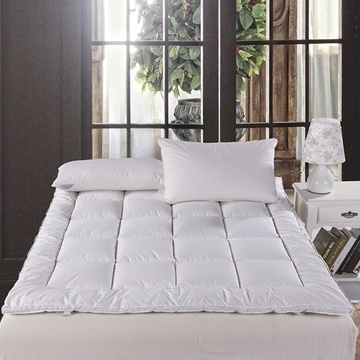 Mattres,Duvet,100% Organic Cotton White Duck Feather Filling 5 Stars Hotel Bed Mattress Topper / Pad