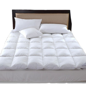 Mattres,Duvet,100% Organic Cotton White Duck Feather Filling 5 Stars Hotel Bed Mattress Topper / Pad