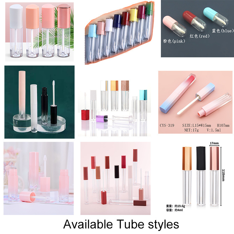 Wholesale custom logo lip glaze private label lipgloss kits Liquid Lipstick nude shiny lip gloss