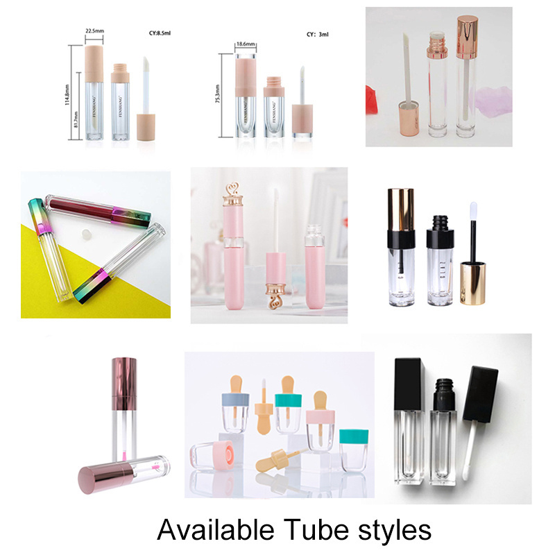 Wholesale custom logo lip glaze private label lipgloss kits Liquid Lipstick nude shiny lip gloss