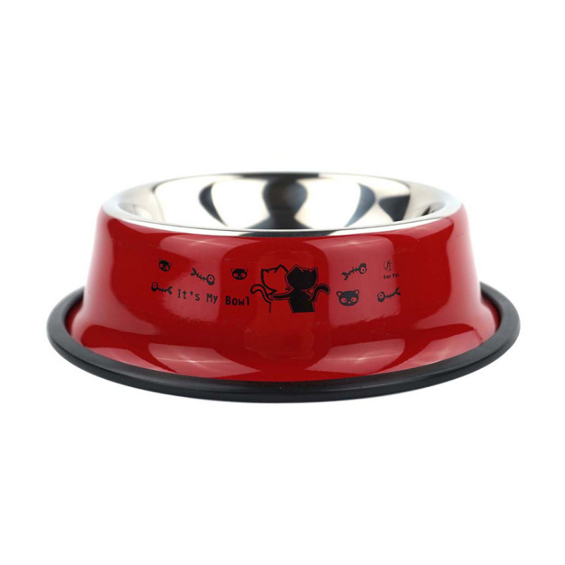 Wholesale pet supplies non-slip and fall-resistant cat and dog feeding basin stainless steel pet bowl dog cat Rounded Pet Bowls