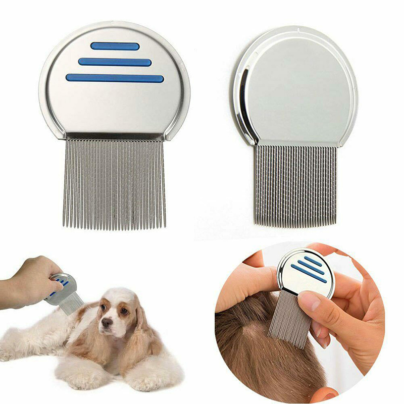 High-density Needle Combs Doesn't Hurt Pets Lice Comb Stainless Steel Pets Anti-lice Comb  Terminator For Pet Cat Dog