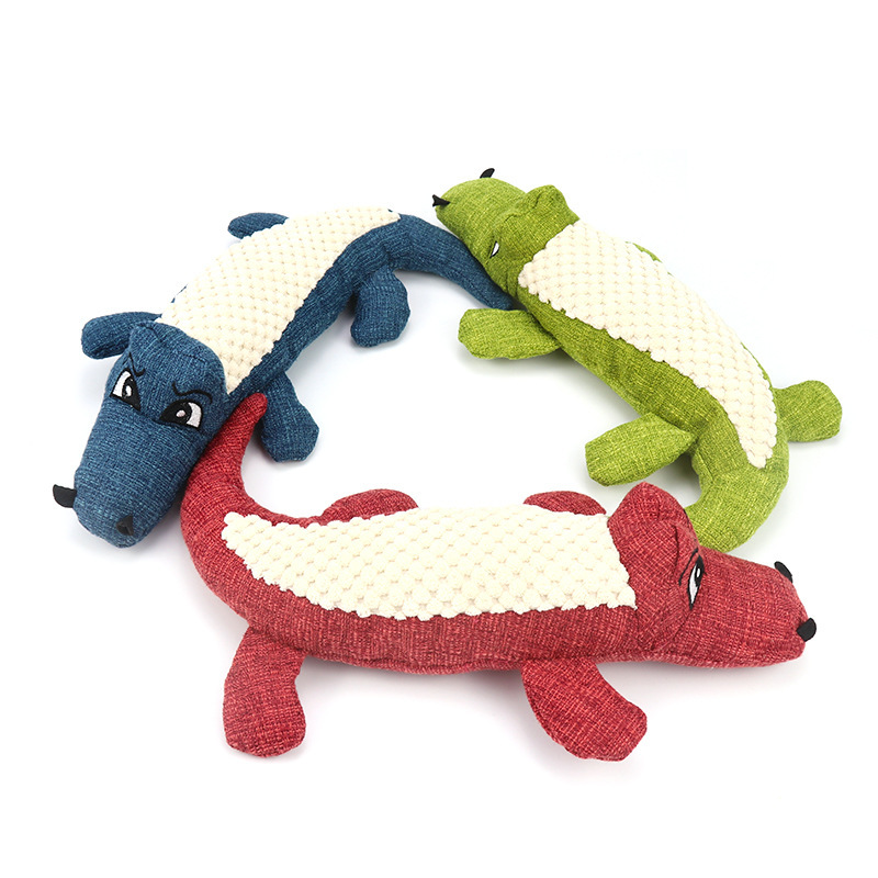 Pet Supplies Popular Dog Plush Toys Bite Resistant Pet Toys Simulation Crocodile Sounding Dog Toys Wholesale