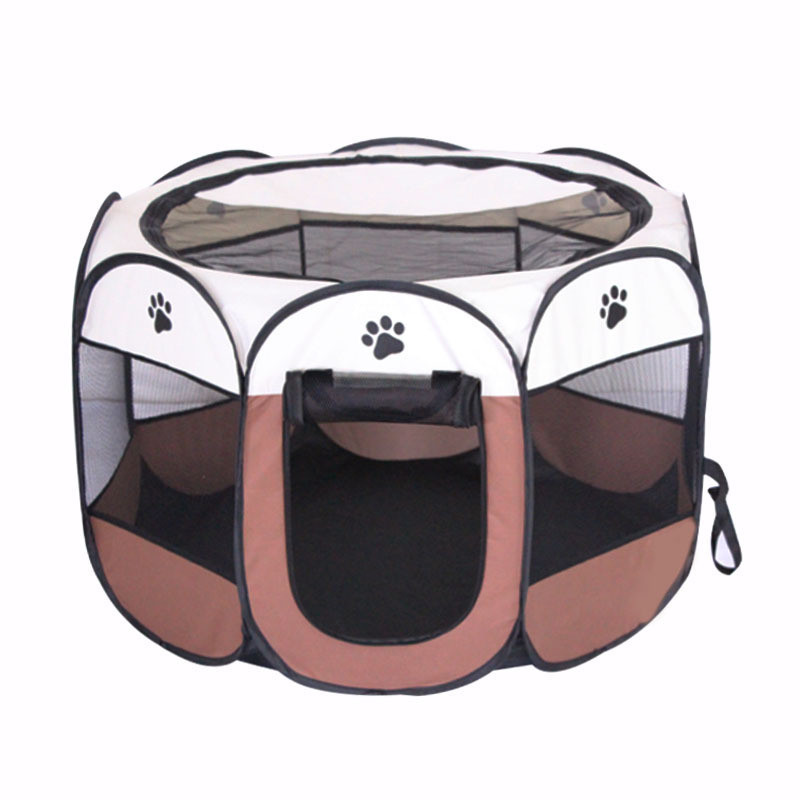 Manufacture Pet Foldable Playpen Dog Portable Exercise Kennel Tent with Removable Mesh Shade Cover for Travel Indoor Outdoor