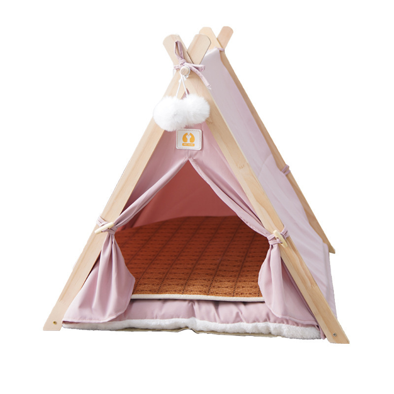 Wholesale Yueshang pet tent kennel Pon-style design chalet Cat litter light luxury style explosive cat and dog pass