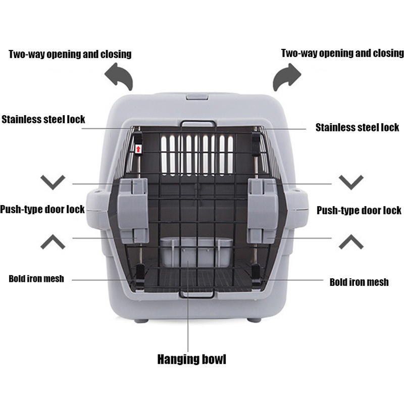 Pet Transport Bag Breathable Dog Cat Carrier Bag Case Big Space Airline Approved Car Portable Carrying Travel Puppy Cage Box