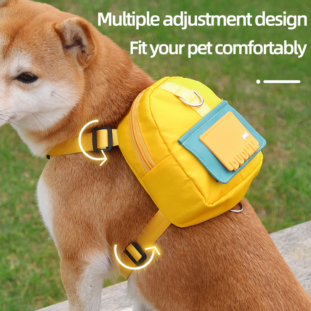 Waterproof Pet Backpack Dog Harness For  Outdoor Travel Dog Snacks Backpack for Small Medium Dog Cats