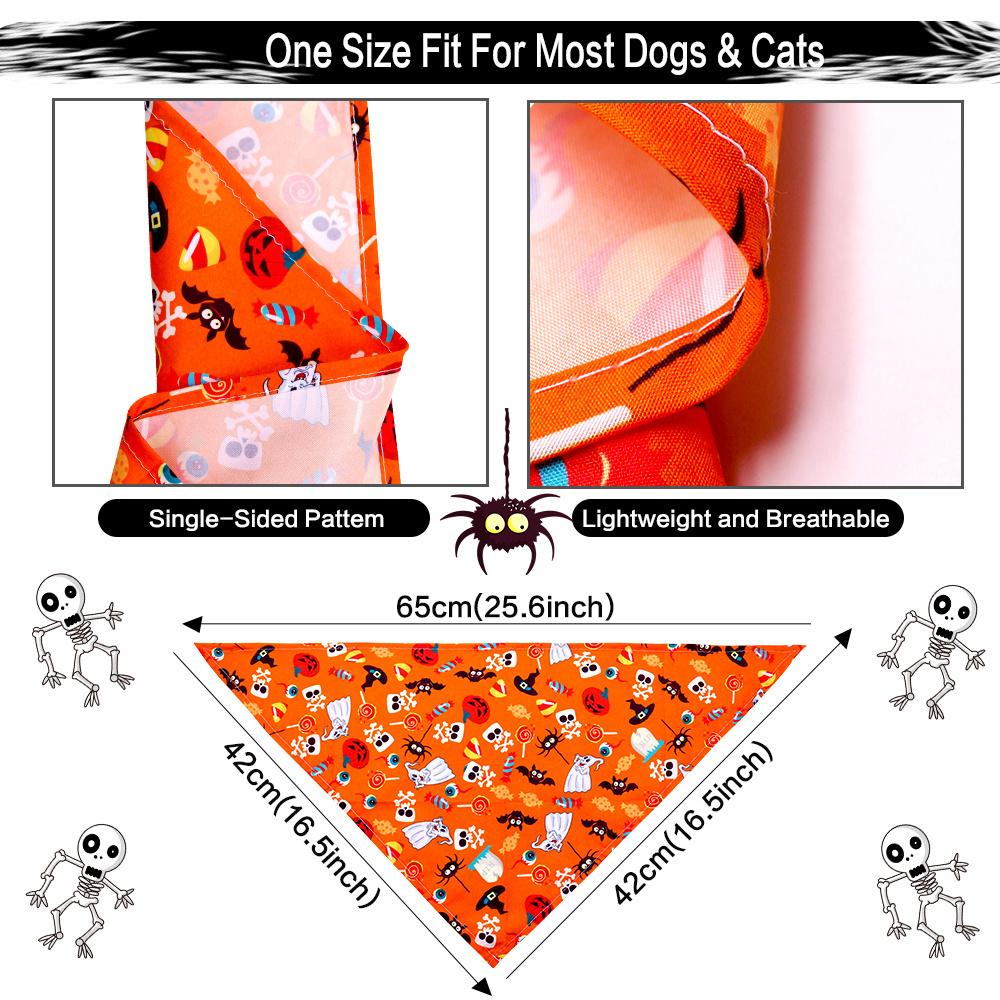 Pet Fall Pet Supplies Halloween Dog Accessories Small Dog  Scarf Puppy Bibs Thanksgiving Dog Supplies