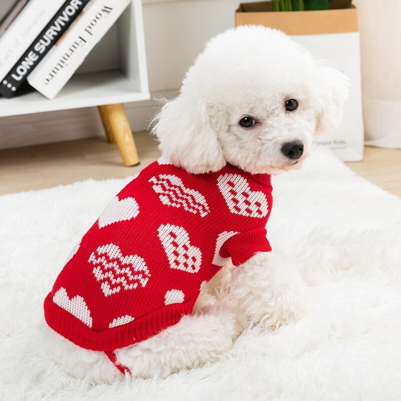 Wholesale Winter Warm Pet Clothes Dog Sweater for Small Dogs Soft Pet Knitted Sweater Dog Hoodies Pet Clothing Knitting Costume