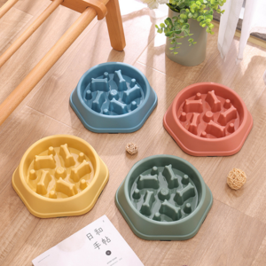 Dog bowl anti-choking slow food bowl dog feeder basin Cat Food Basin Dog Food Anti-overturning Plastic Pp Pet Bowls feeder