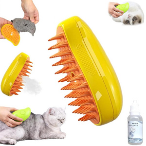 Wholesale 3 in1 Pet Electric Cat Dog Steamy Brush Grooming Comb with Electric Spray Anti-Flying Floating Cat Steam Brush