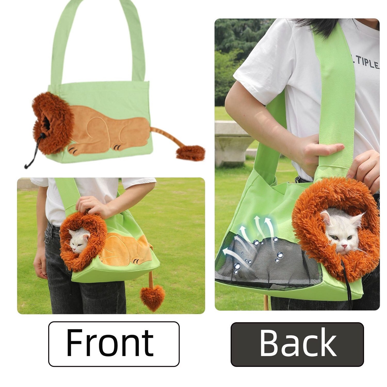 Pet Carriers Lion Design Portable Breathable Bag Cat Dog Carrier Bags Outgoing Travel Pets Handbag Pet Shoulder Carrying Bags