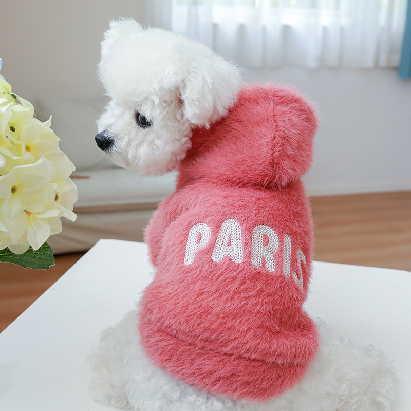 Hairy Designer York Dog Clothes Pink Green Autumn Winter Pet Hoodie Costume Sweatshirt For Small Puppy Animal XS XL Cat Bulldogs