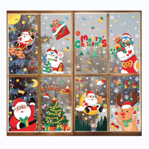 Snowflake Window Stickers Christmas Decorations Winter Window Decals White Snowflakes Electrostatic Glass PVC Stickers