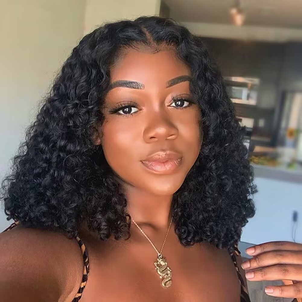 Glueless Full Hd Lace Wigs For Black Women Kinky Curly Lace Front Wigs  as Brazilian Human Hair Hd Lace Frontal Wigs Human Hair