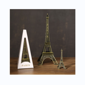 Wholesale Custom Luxury Antique Word Famous 3d Miniature Building Model Burj Khalifa Tower Tourist Souvenir Metal Crafts