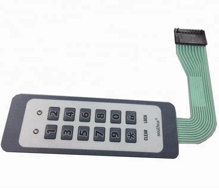 Custom push button tactile membrane keypad waterproof membrane switch