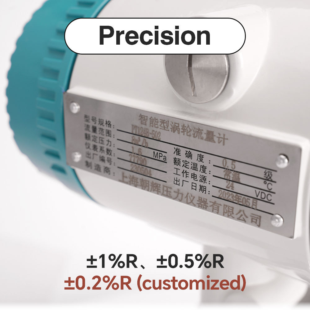 high precision 0.2%R 0.5%R 1%R digital flowmeter water liquid gas turbine flow meter with factory price