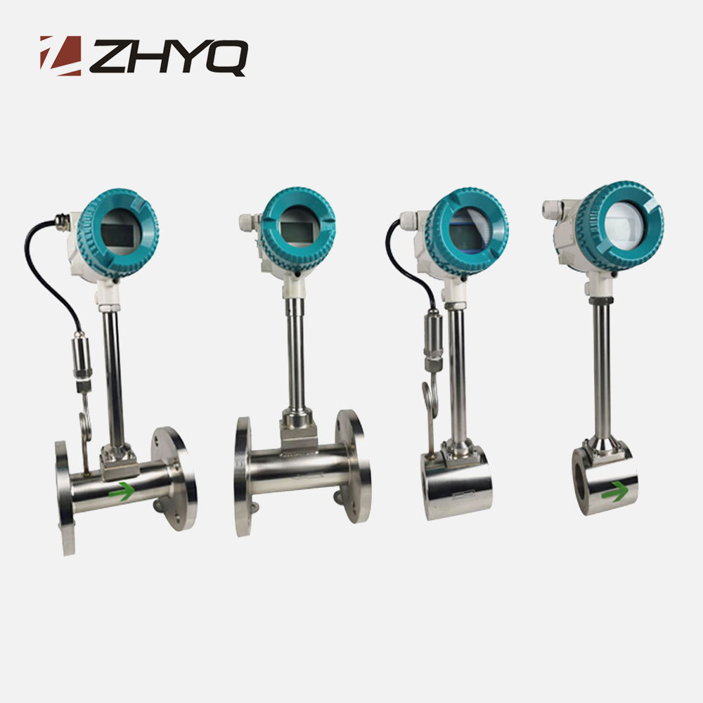 ZHYQ intelligent oil lpg gas saturated steam vortex sensor flow meter transmitters from China