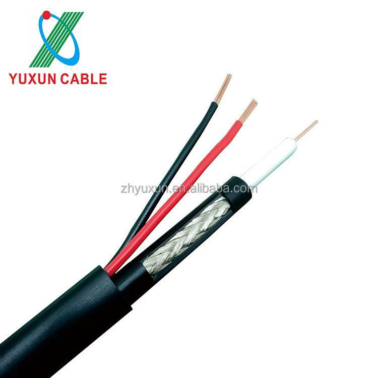 Reasonable Price 75 Ohm Mini Coax Coaxial RG59+2 Composite Cable