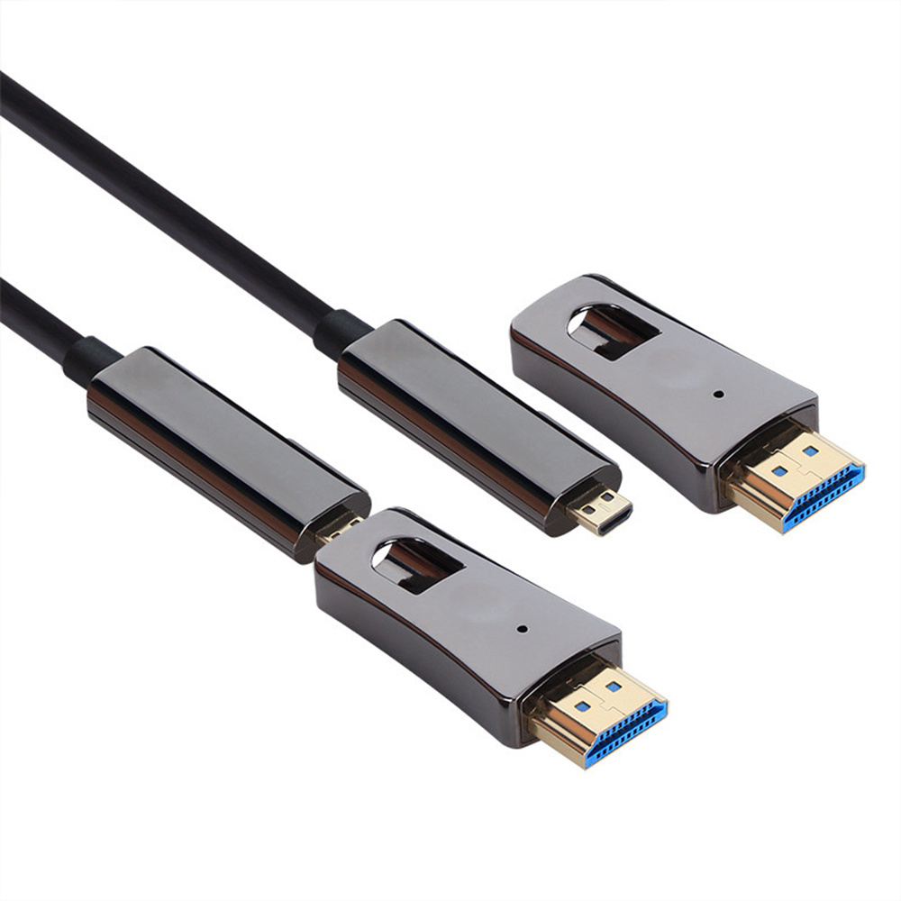 Active Optical Fiber Hdmi Cable Support 4k@60hz AOC Micro HDMI To Micro HDMI Fiber Optic Cable 4K 8K 60Hz