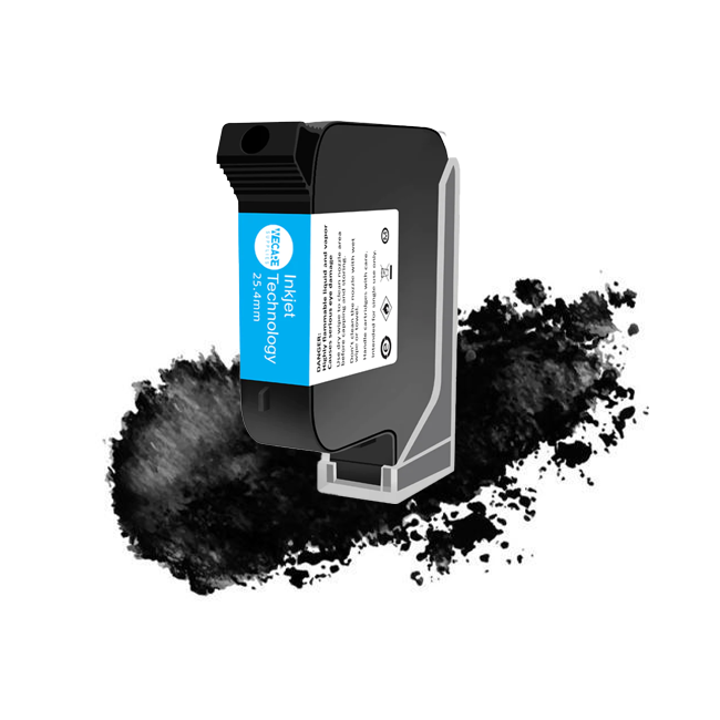 WECARE 1Inch Solvent Fast Dry Ink Cartridge for TIJ Handheld Printers and Online Coding Machines