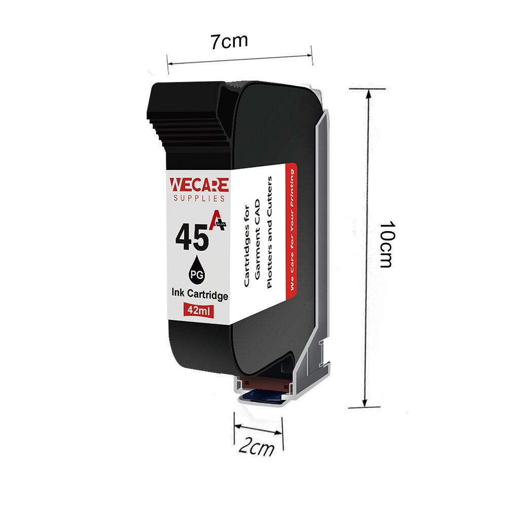 WECARE CAD 45A 45a 51645A 51645AE A Plus Ink Cartridge  for HP51645A Use for Garment CAD Inkjet Plotter and Flatbed  Cutter