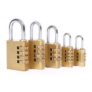 Zeise-ikon resettable outdoor password padlock backpack lock brass 3/4 digit combination padlock